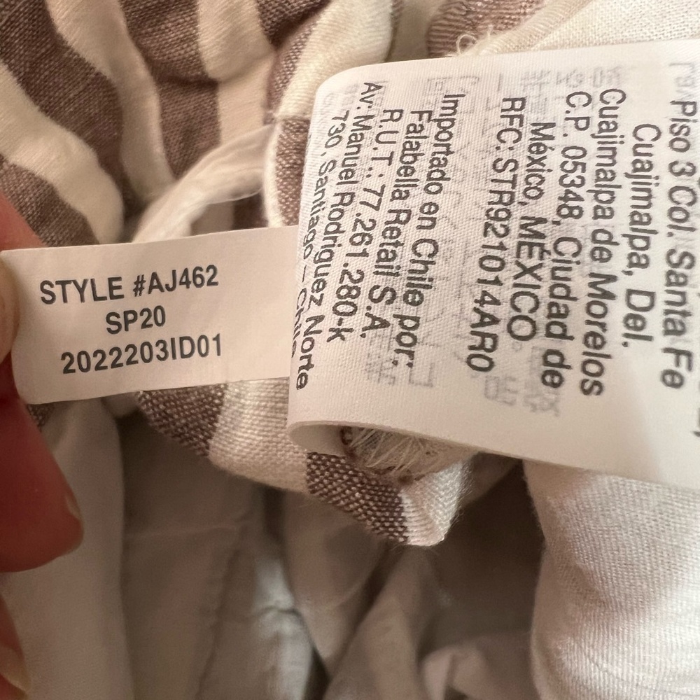 Breezy striped Linen-Blend Paperbag pants Madewell sz 4 Breezy comfy like new - Picture 11 of 12